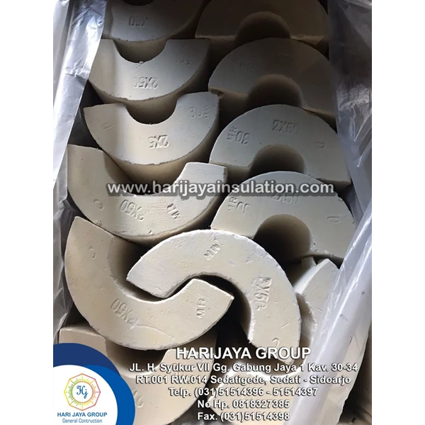 Calcium Silicate Pipe 3/4 Inch Thickness 30mm x 610mm