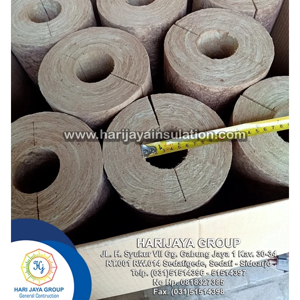 Rockwool Pipe Tombo D.90kg/m3 Thickness 50mm x 1m x 2 Inch