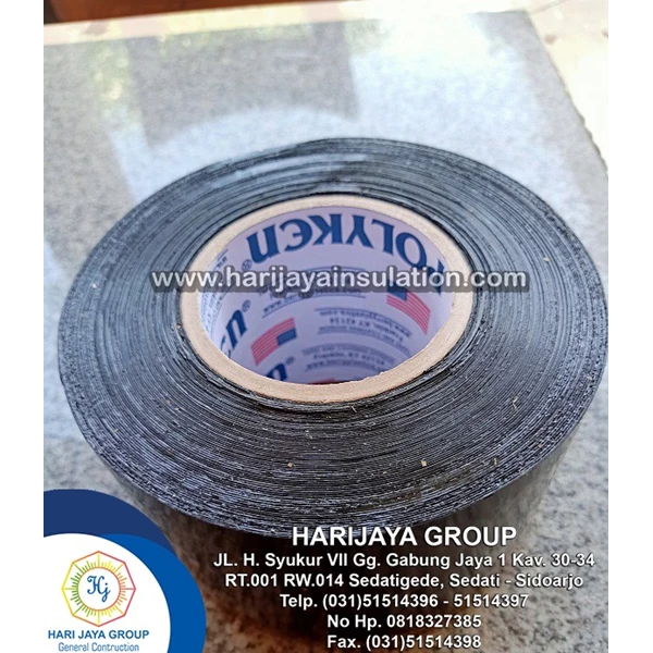 Wrapping Tape Polyken 4 Inch x 30m Hitam