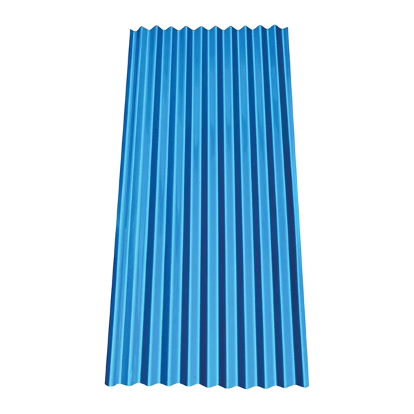 Zinc Wave Roof Blue Color Bromo 0.25mm x 75cm x 6m 