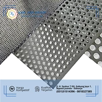 Plat Perforated SUS 304 Thick 2mm x 1.2m x 2.4m Lubang 2mm