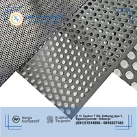 Plat Perforated SS 304 Lubang 10mm Tebal 2mm Ukuran 1.2m x 2.4m