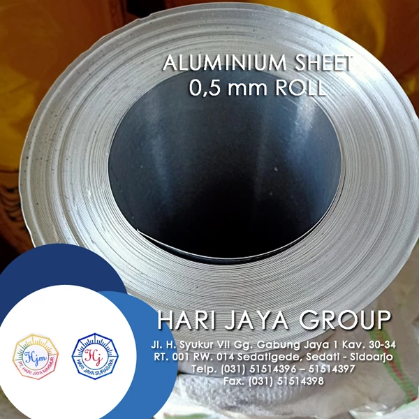 Aluminium Plat / Lembar 0.5 mm x 1 M x 50 M