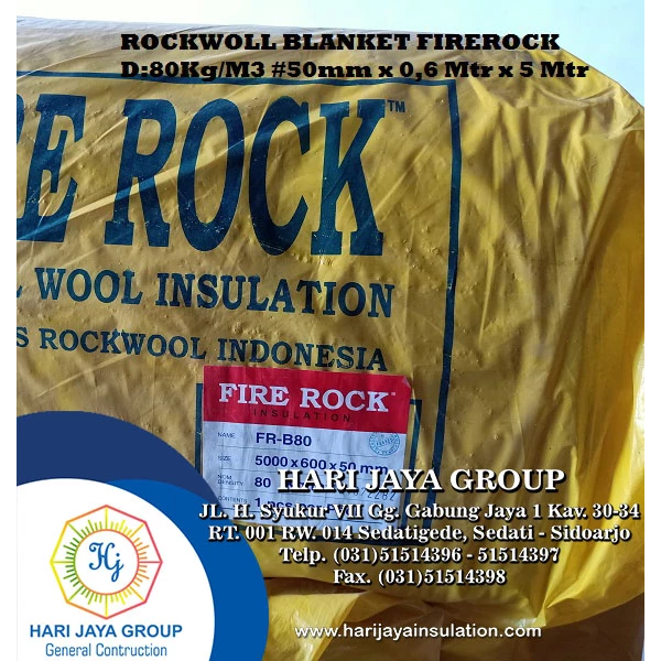 Rockwool Blanket Fire Rock D80kg/m3
