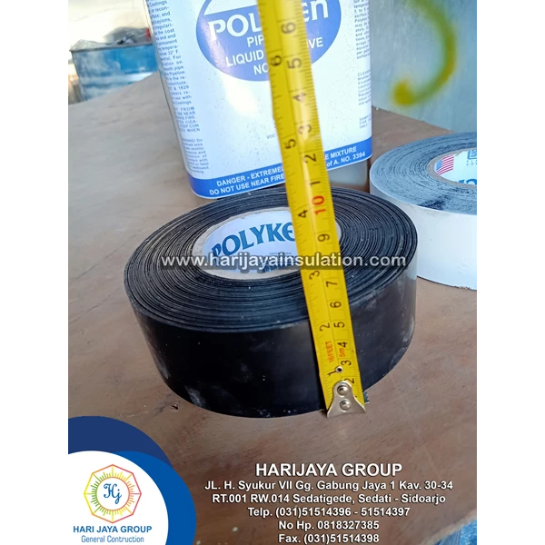 Wrapping Tape Gas Pipe 2 Inch x 30m Black