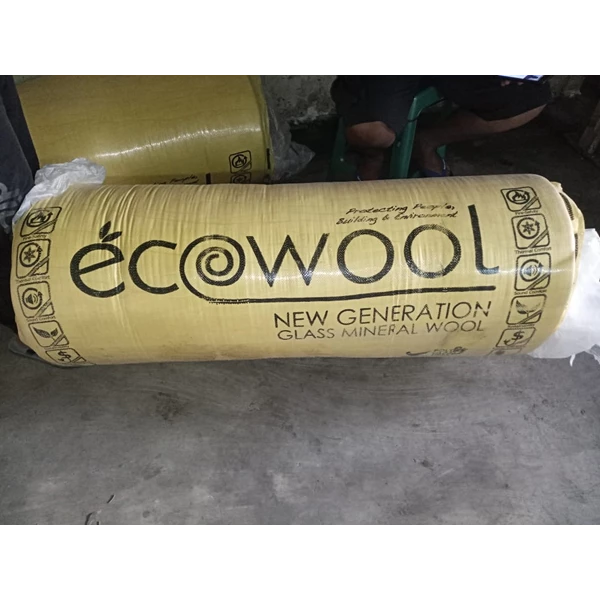 Glasswool Foil Merk Eccowool D.16kg/m3 Tebal 50mm x 1.2m x 15m