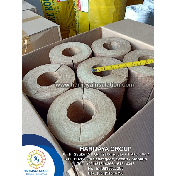 Rockwool Pipe D.90kg / m3 Thickness 50mm x 1m
