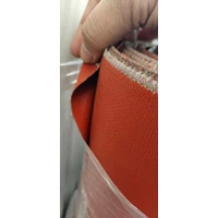 Red Silikon Fiberglass Cloth 0.5mm x 150cm x 50m