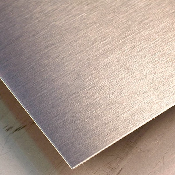 Plat Stainless Steel 201 Tebal 1.2mm x 4 Inch x 8 Inch Motif HL PVC