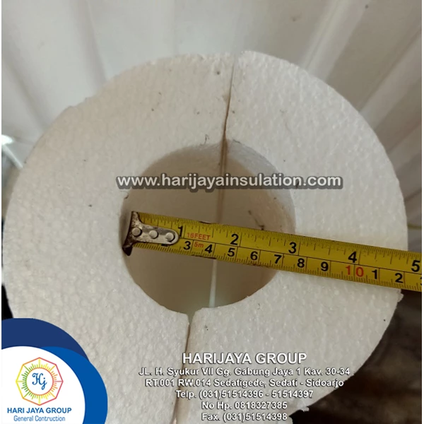 Styrophore Pipe D.17kg / m3 Diameter 3 Inch x 1m Thickness 50mm
