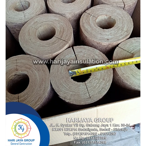 Rockwool Pipe 2 Inch D.90kg / m3 Thickness 50mm x 1m