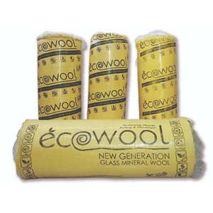 Glasswool Ecowool D.32kg/m3 Tebal 25mm x 1.2m x 30m