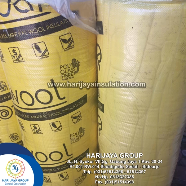Glasswool Ecowool D.24kg/m3 Thick 50mm x 1.2m x 15m