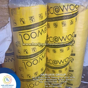 Glasswool Ecowool D.16kg/m3 Thickness 2.5cm x 1.2m x 30m