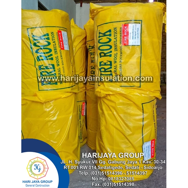 Rockwool Blanked D.80kg/m3 Thick 50mm x 1.2m x 5m