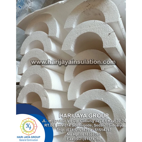 Styrofoam Pipa Dingin 6 Inch Tebal 50mm x 1m D.Economi kg/m3