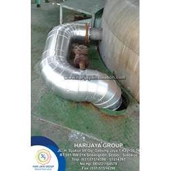 Material + Steam Pipe Insulation Services + Elbow Rockwool Pipa Pipe DN50 ms (2 Inch) 6.8m