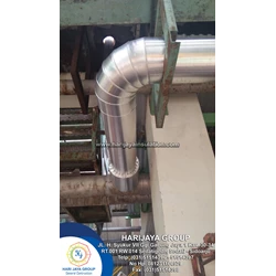 Services + Steam Pipe Insulation Material Straight Pipe 15m + Elbow 5 Pcs Diameter 3 Inch (Rw Pipe # 50 Aluminum Sheet 0.5mm)